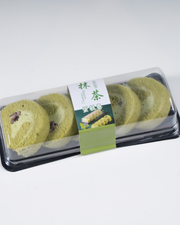 Matcha Red Bean Swiss Roll Cake